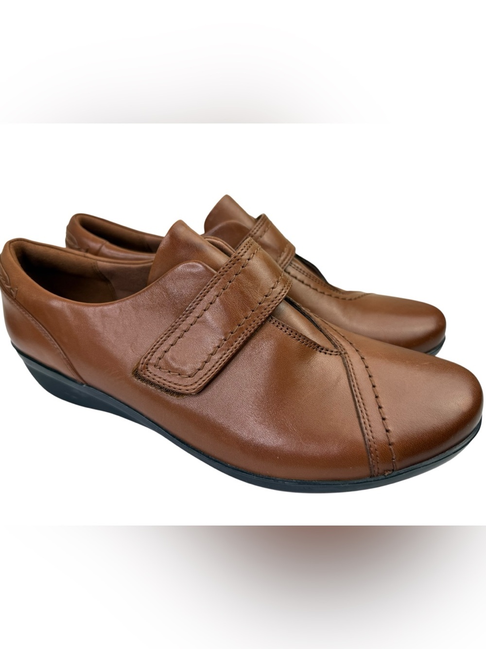 Clarks Everlay Dixey Shoes Women’s Size 10 Brown Leather Monkstrap NEW